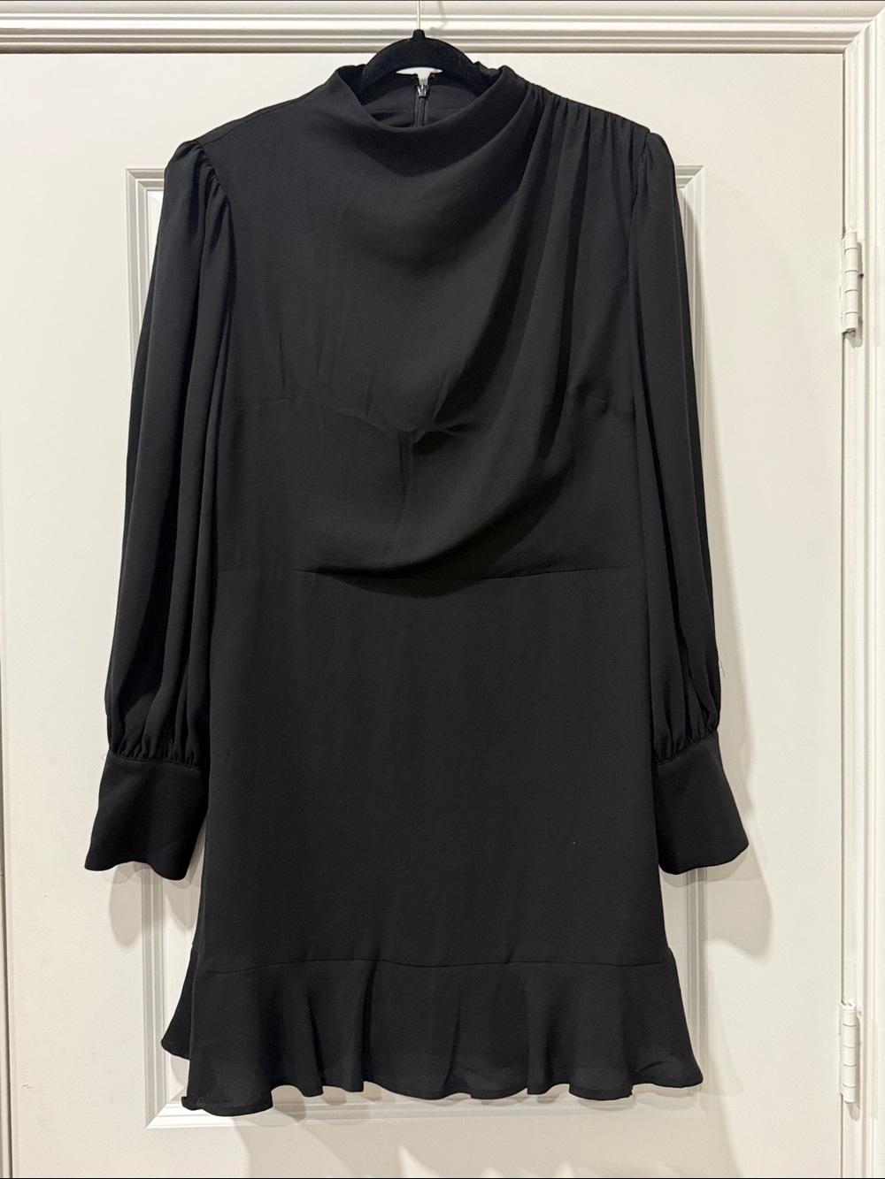 Express Black Ruffle-Hem Dress Size XL EUC